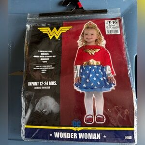 Infant Girls Wonder Woman Red & Blue Costume (12-24 Months)